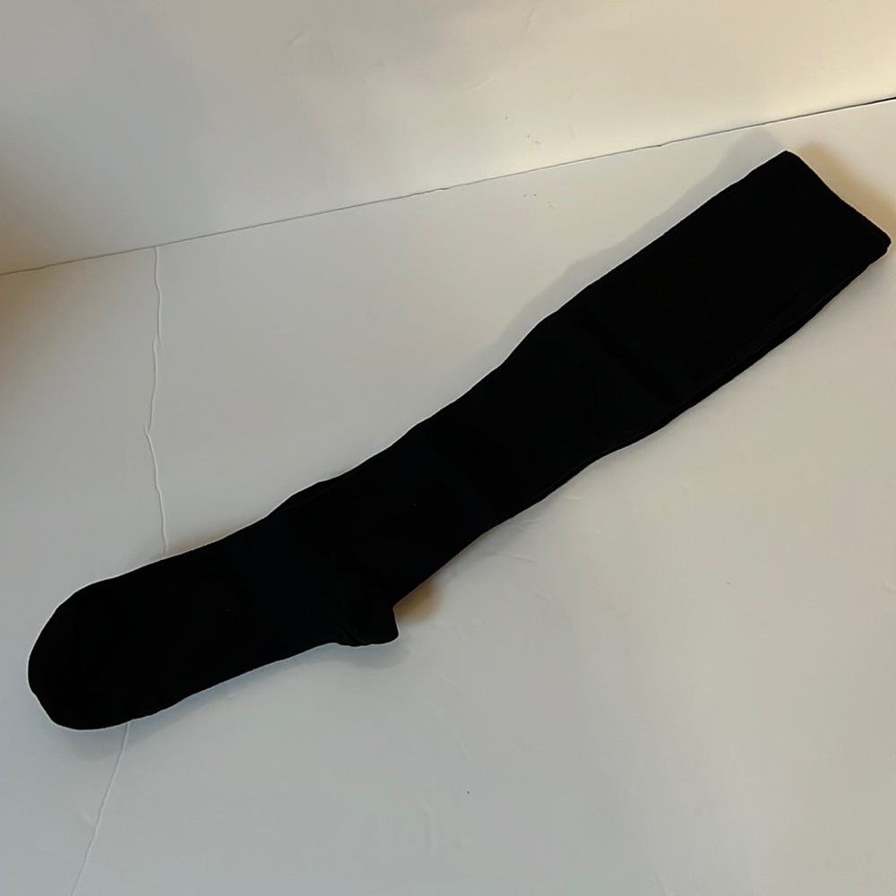 PRO COMPRESSION Unisex Socks Black Ribbed Knee High Wide Calf